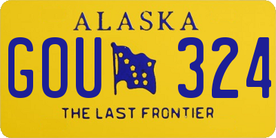AK license plate GOU324