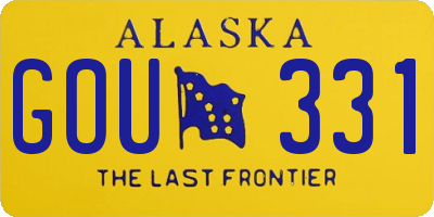 AK license plate GOU331
