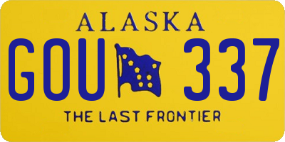 AK license plate GOU337