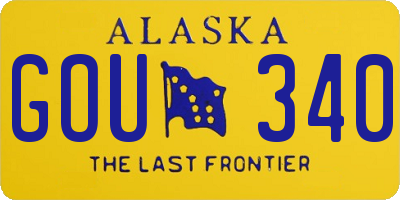 AK license plate GOU340