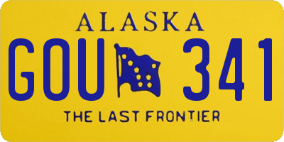 AK license plate GOU341