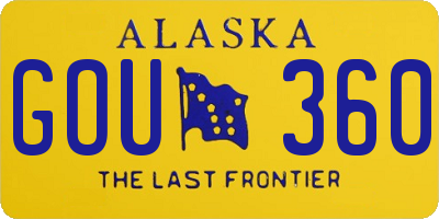 AK license plate GOU360