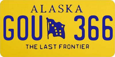 AK license plate GOU366