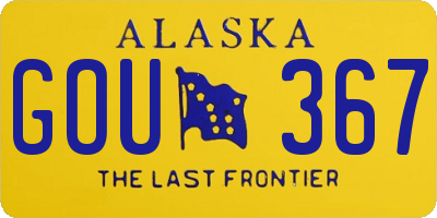 AK license plate GOU367