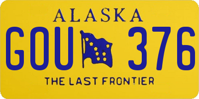 AK license plate GOU376