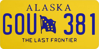 AK license plate GOU381