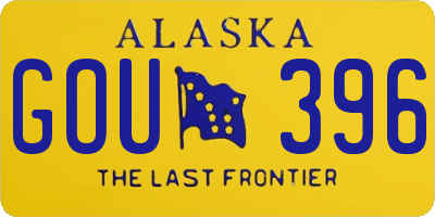 AK license plate GOU396