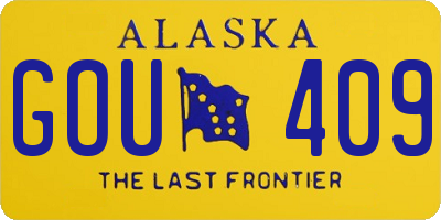 AK license plate GOU409