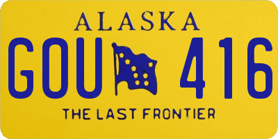 AK license plate GOU416