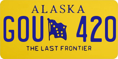 AK license plate GOU420