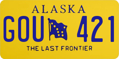 AK license plate GOU421