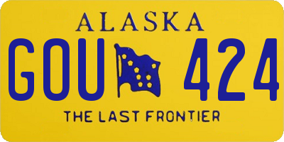 AK license plate GOU424