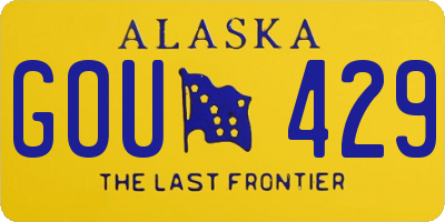 AK license plate GOU429