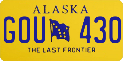AK license plate GOU430