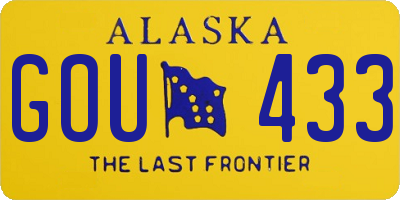 AK license plate GOU433