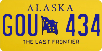 AK license plate GOU434