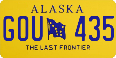 AK license plate GOU435