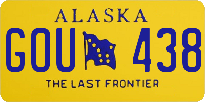 AK license plate GOU438