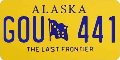 AK license plate GOU441