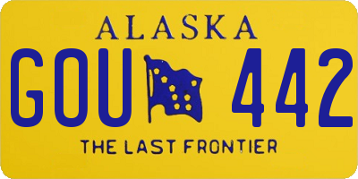 AK license plate GOU442