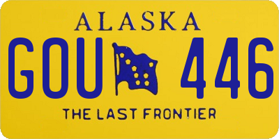AK license plate GOU446