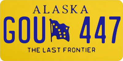 AK license plate GOU447