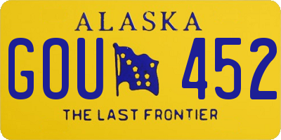 AK license plate GOU452
