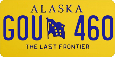 AK license plate GOU460