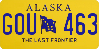 AK license plate GOU463