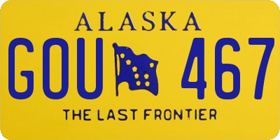 AK license plate GOU467