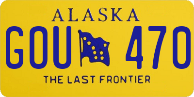 AK license plate GOU470