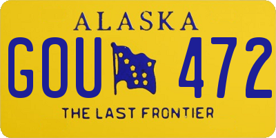 AK license plate GOU472
