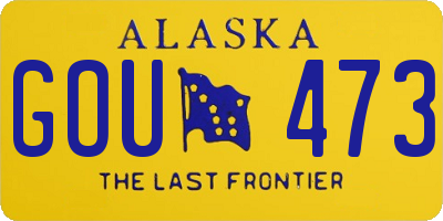 AK license plate GOU473
