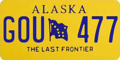 AK license plate GOU477