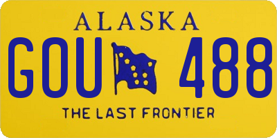 AK license plate GOU488
