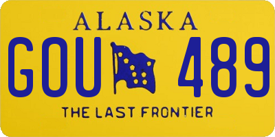 AK license plate GOU489