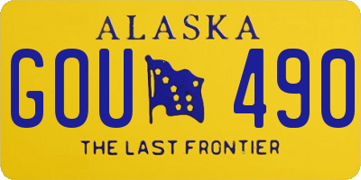 AK license plate GOU490