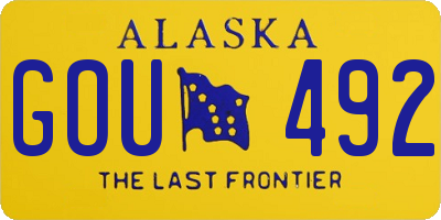 AK license plate GOU492