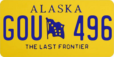 AK license plate GOU496