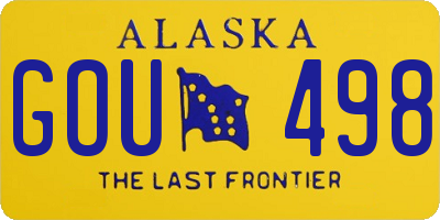 AK license plate GOU498