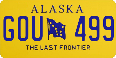 AK license plate GOU499