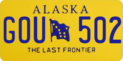 AK license plate GOU502