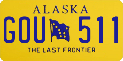 AK license plate GOU511