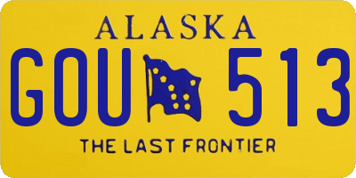 AK license plate GOU513