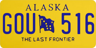 AK license plate GOU516