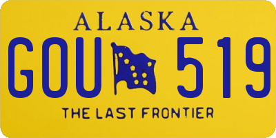 AK license plate GOU519