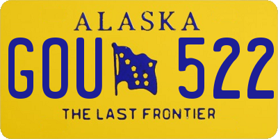 AK license plate GOU522