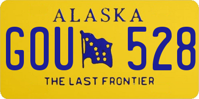 AK license plate GOU528
