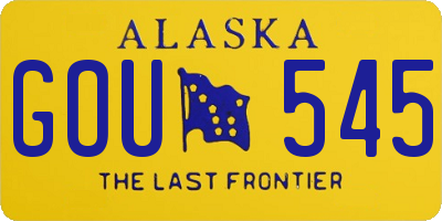 AK license plate GOU545