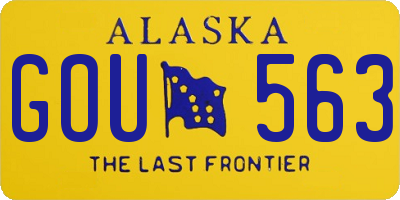 AK license plate GOU563
